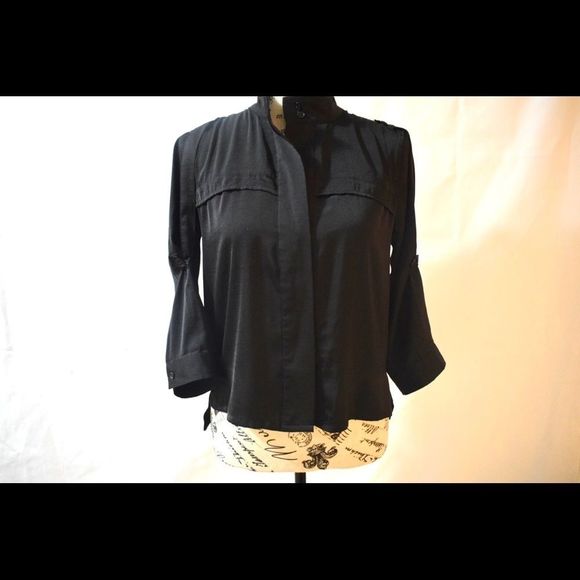 BCBG Semi Satin Top Blouse Black XS - Picture 2 of 8